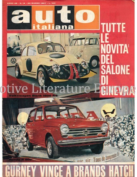1967 AUTO ITALIANA MAGAZIN 12 ITALIENISCH