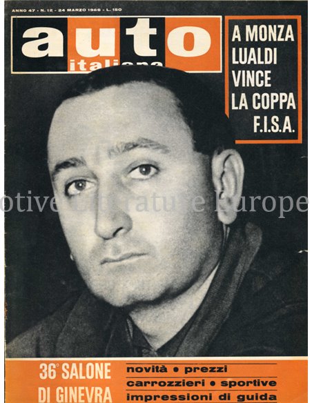 1966 AUTO ITALIANA MAGAZINE 12 ITALIAN