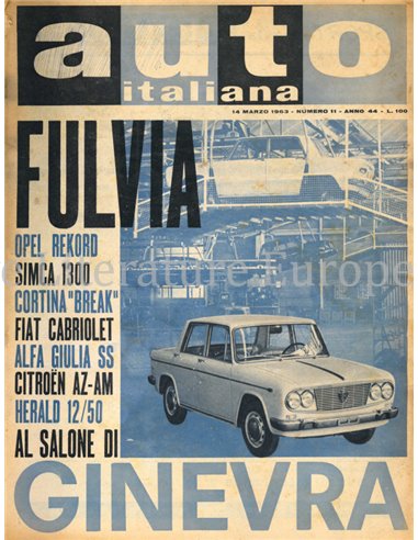 1963 AUTO ITALIANA MAGAZIN 11 ITALIENISCH