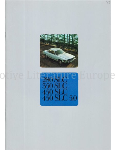 1979 MERCEDES BENZ SLC BROCHURE NEDERLANDS