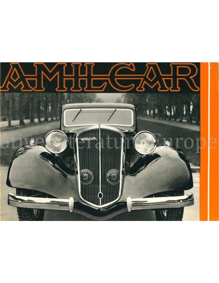 1935 AMILCAR PEGASE BROCHURE FRENCH