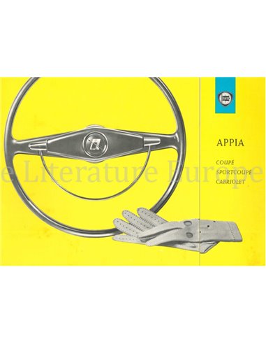 1960 LANCIA APPIA COUPE GTE CONVERTIBLE BROCHURE DUITS