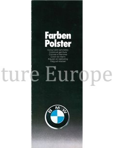 1976 BMW PROGRAMM FARBEN UND POLSTER PROSPEKT