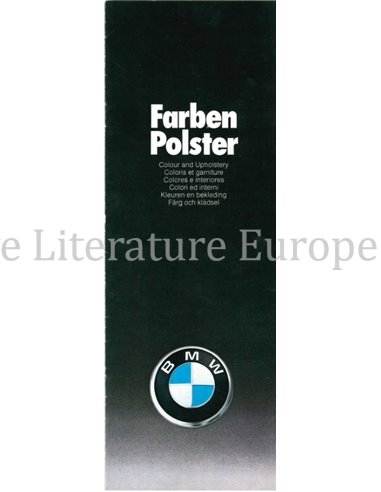 1976 BMW PROGRAMM FARBEN UND POLSTER PROSPEKT
