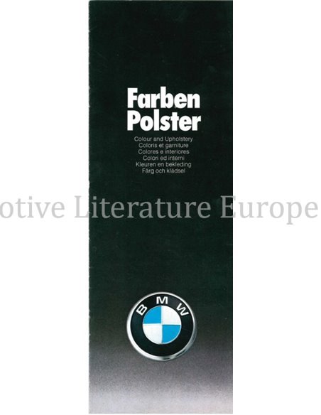 1976 BMW PROGRAMMA KLEUREN EN BEKLEDING BROCHURE 