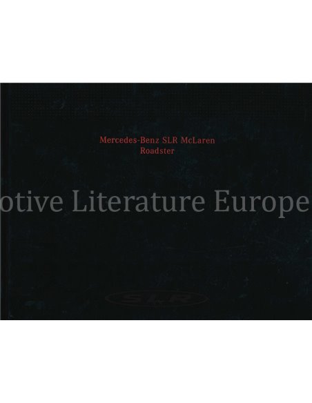 2008 MERCEDES BENZ SLR MCLAREN ROADSTER HARDCOVER PROSPEKT ENGLISCH