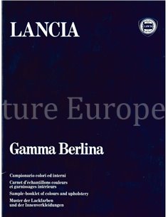 1980 LANCIA GAMMA BERLINA KLEUREN & INTERIEUR BROCHURE
