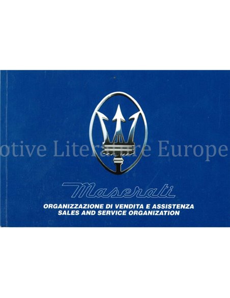1995 MASERATI VERKAUF UND KUNDENDIENST HANDBUCH
