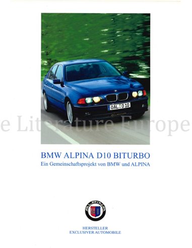 2000 BMW ALPINA D10 BITURBO BROCHURE GERMAN