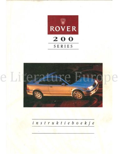 1994 ROVER 200 OWNERS MANUAL DUTCH