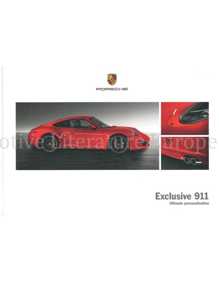 2012 PORSCHE 911 CARRERA EXCLUSIVE HARDCOVER BROCHURE ENGELS