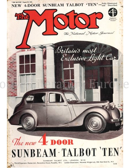 1938 THE MOTOR MAGAZINE 1912 ENGLISH