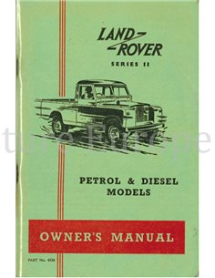 1960 LAND ROVER 88 109 INSTRUCTIEBOEKJE ENGELS