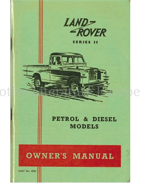 1960 LAND ROVER 88 109 OWNERS MANUAL ENGLISH