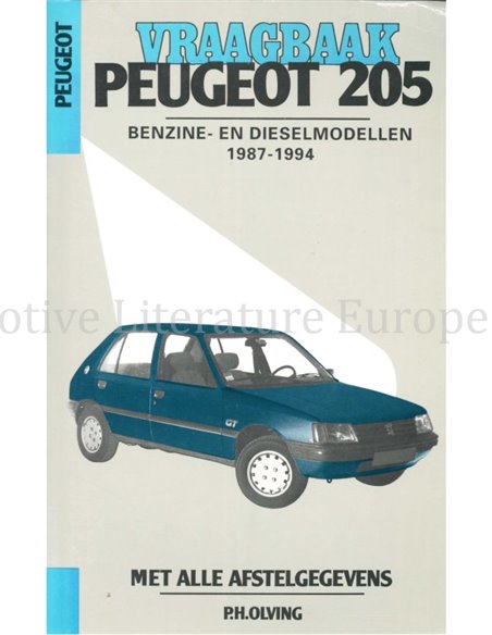 1983 - 1994 PEUGEOT 205 BENZIN DIESEL REPERATURANLEITUNG NIEDERLÄNDISCH