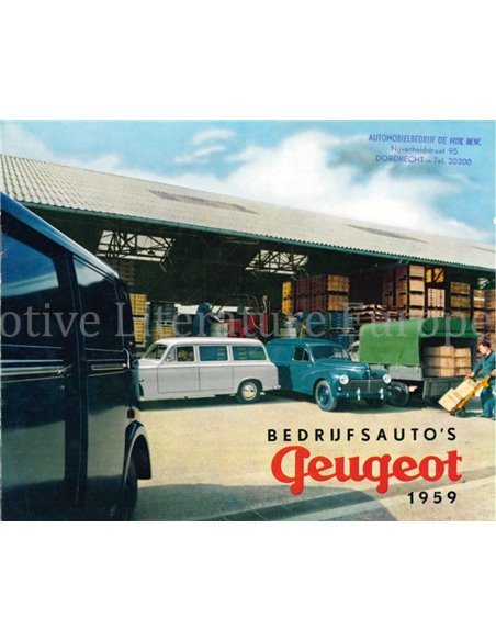 1959 PEUGEOT 203 / 403  BEDRIJFSAUTO'S BROCHURE NEDERLANDS