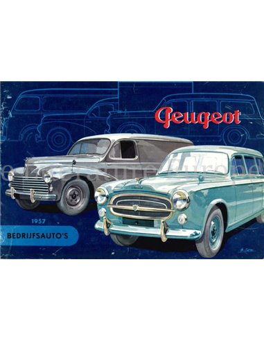 1957 PEUGEOT RANGE BROCHURE NEDERLANDS