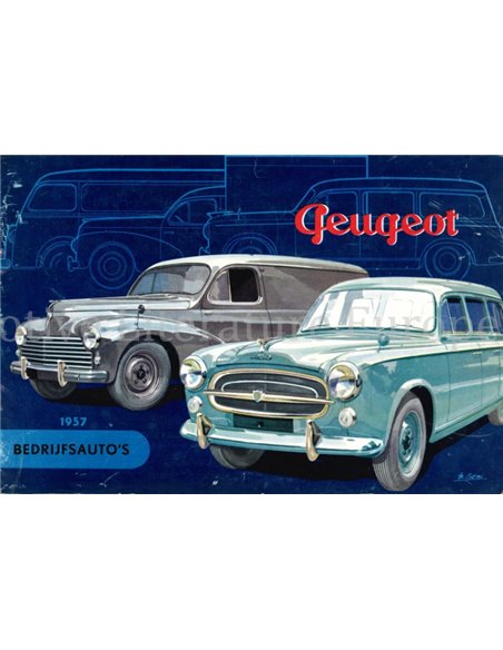 1957 PEUGEOT RANGE PROSPEKT NIEDERLÄNDISCH
