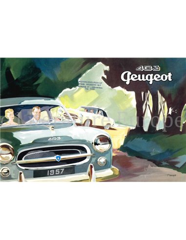 1957 PEUGEOT 403  BROCHURE NEDERLANDS