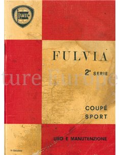 1970 LANCIA FULVIA COUPE SPORT OWNERS MANUAL ITALIAN