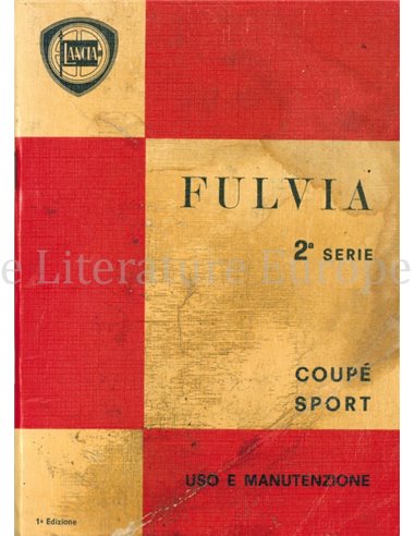 1970 LANCIA FULVIA COUPE SPORT INSTRUCTIEBOEKJE ITALIAANS