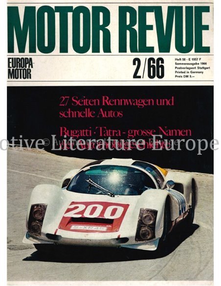 1966 MOTOR REVUE YEARBOOK 58 GERMAN