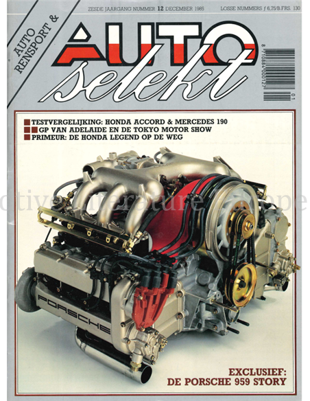 1985 AUTO SELEKT MAGAZINE 12 Niederländisch