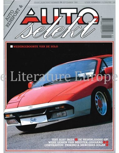 1985 AUTO SELEKT MAGAZINE 9 DUTCH