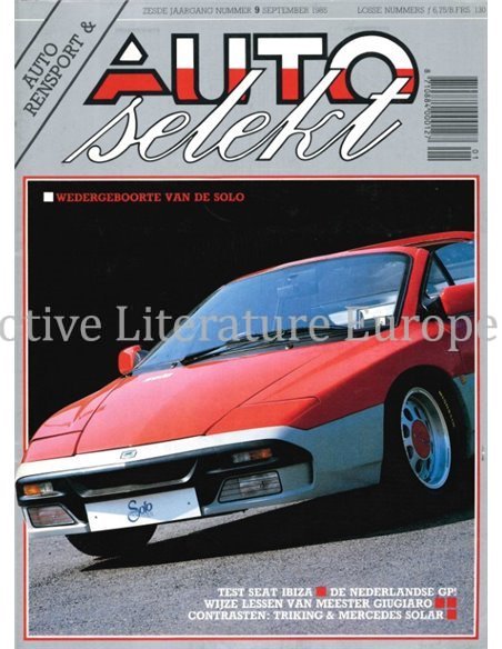 1985 AUTO SELEKT MAGAZINE 9 NEDERLANDS