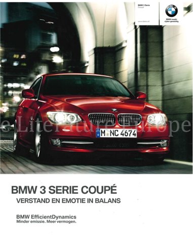 2011 BMW 3 SERIES COUPÉ BROCHURE DUTCH