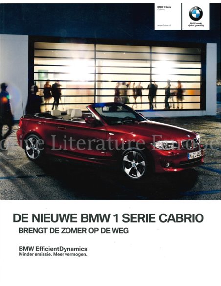 2011 BMW 1 SERIE CABRIOLET BROCHURE NEDERLANDS