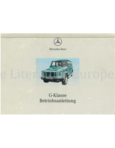2000 MERCEDES BENZ G CLASS OWNERS MANUAL GERMAN