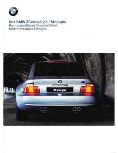 1998 BMW Z3 M COUPE BROCHURE GERMAN