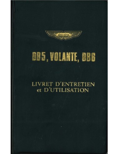 1966 ASTON MARTIN DB5 / DB6 VOLANTE OWNERS MANUAL FRENCH