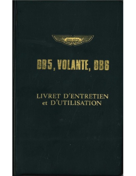1966 ASTON MARTIN DB5 / DB6 VOLANTE OWNERS MANUAL FRENCH