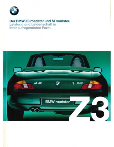 1999 BMW Z3 ROADSTER BROCHURE DUITS