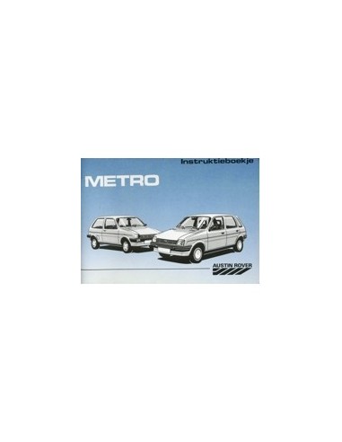 1988 AUSTIN METRO INSTRUCTIEBOEKJE NEDERLANDS