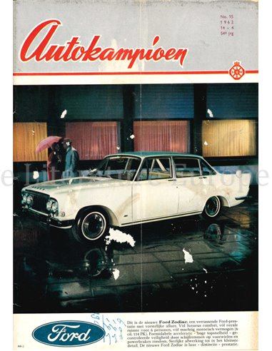 1962 AUTOKAMPIOEN MAGAZINE 15 DUTCH