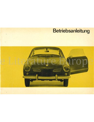 1968 VOLKSWAGEN KARMANN GHIA 1500 OWNERS MANUAL GERMAN