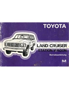 1984 TOYOTA LANDCRUISER STATION WAGON BETRIEBSANLEITUNG DEUTSCH
