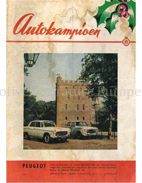 1960 AUTOKAMPIOEN MAGAZIN 52-53 NIEDERLÄNDISCH