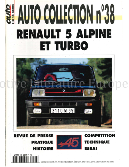 1997 AUTO COLLECTION MAGAZINE 38 FRENCH