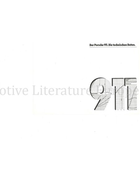 1972 PORSCHE 911 BROCHURE DUITS