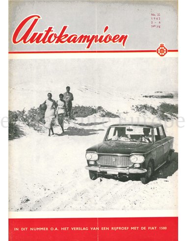 1962 AUTOKAMPIOEN MAGAZIN 22 NIEDERLÄNDISCH