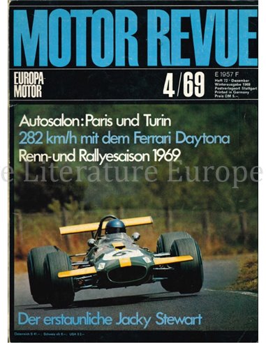 1969 MOTOR REVUE MAGAZINE 72 GERMAN