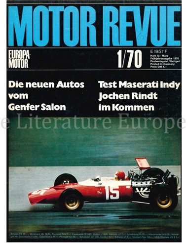 1970 MOTOR REVUE MAGAZINE 73 DUITS