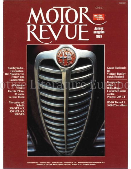1987 MOTOR REVUE YEARBOOK GERMAN