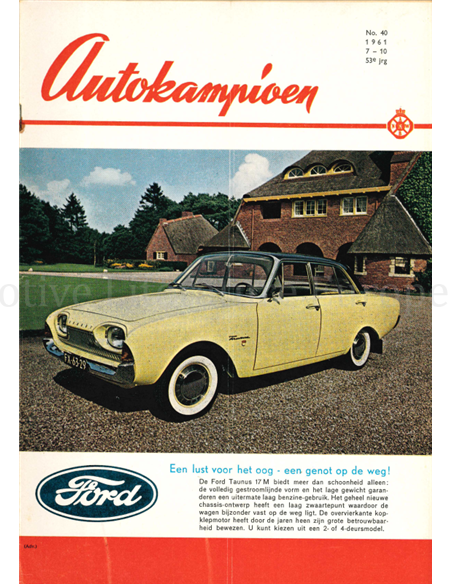 1961 AUTOKAMPIOEN MAGAZINE 40 DUTCH