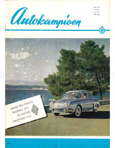 1961 AUTOKAMPIOEN MAGAZIN 44 NIEDERLÄNDISCH