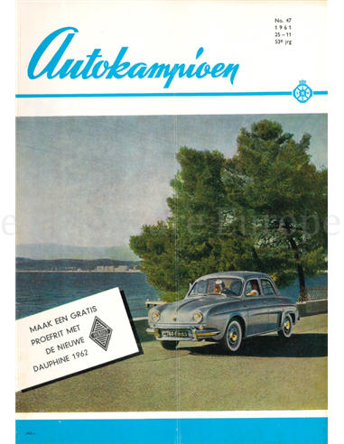 1961 AUTOKAMPIOEN MAGAZIN 47 NIEDERLÄNDISCH